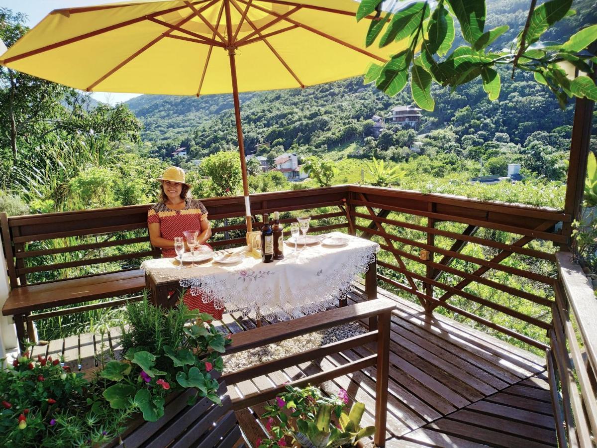 Casa na montanha com vista para o mar Florianopolis Exterior foto