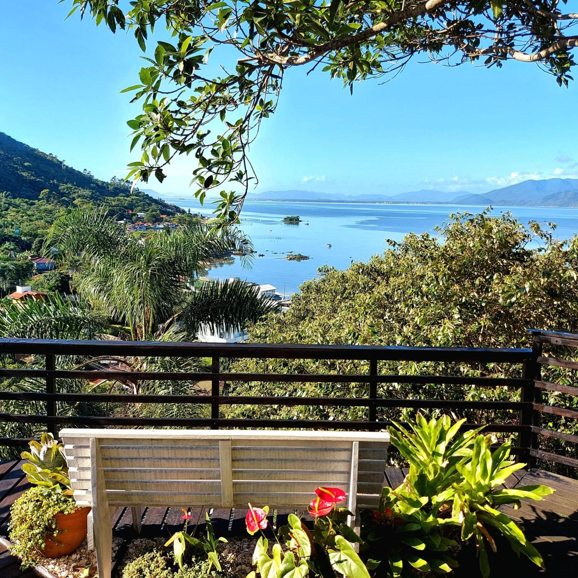 Casa na montanha com vista para o mar Florianopolis Exterior foto